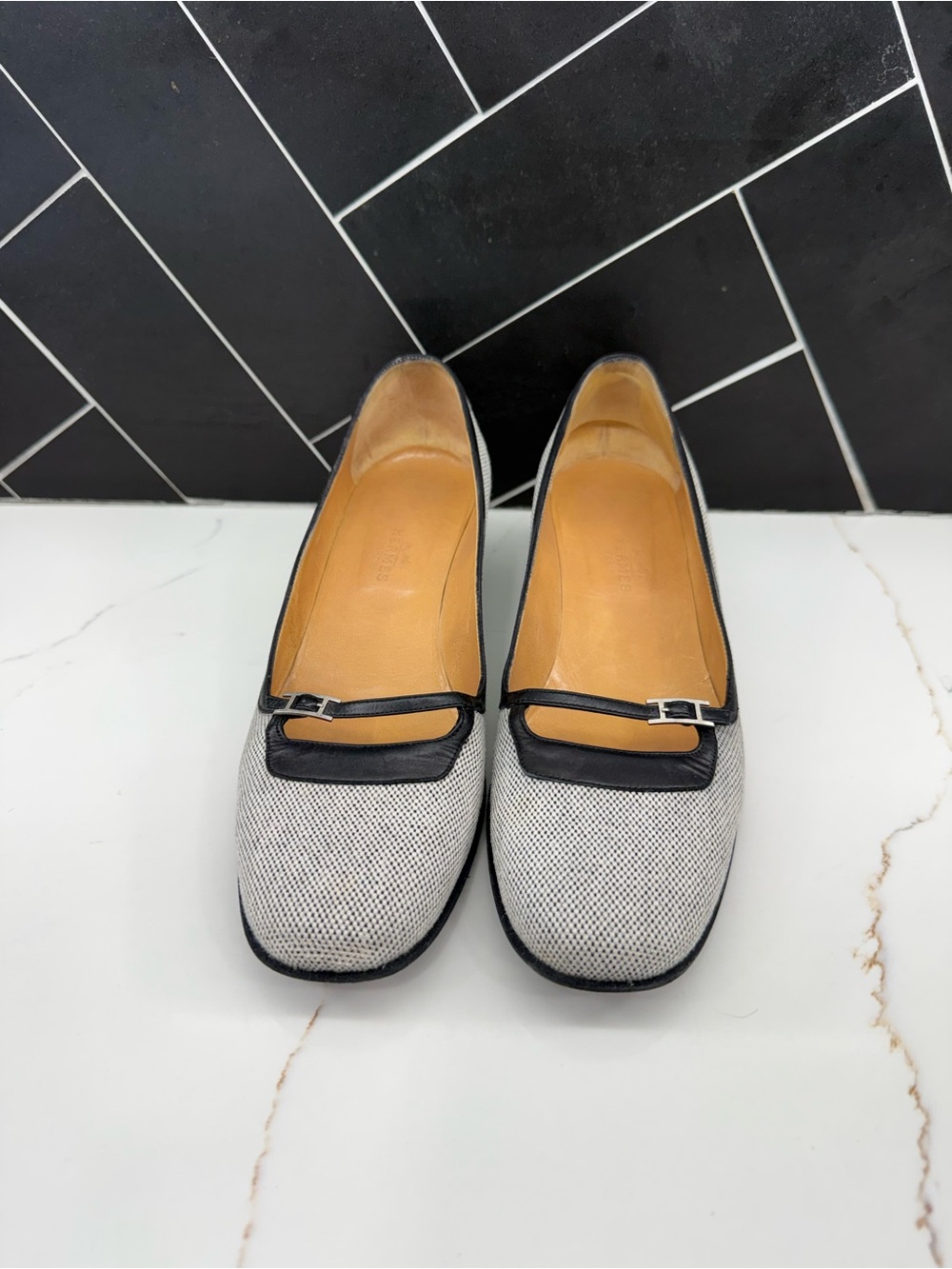 Hermes Kitten Heels shoes. In used Condition. Used but have a lot of life left.